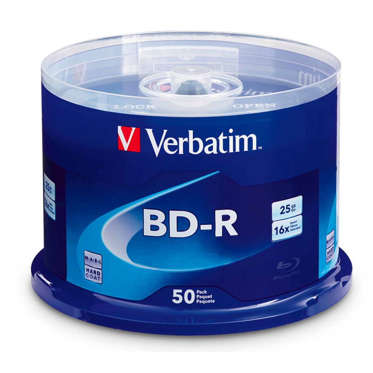 Image of Verbatim 25GB 16x BD-R Blu-ray Recordable Disc