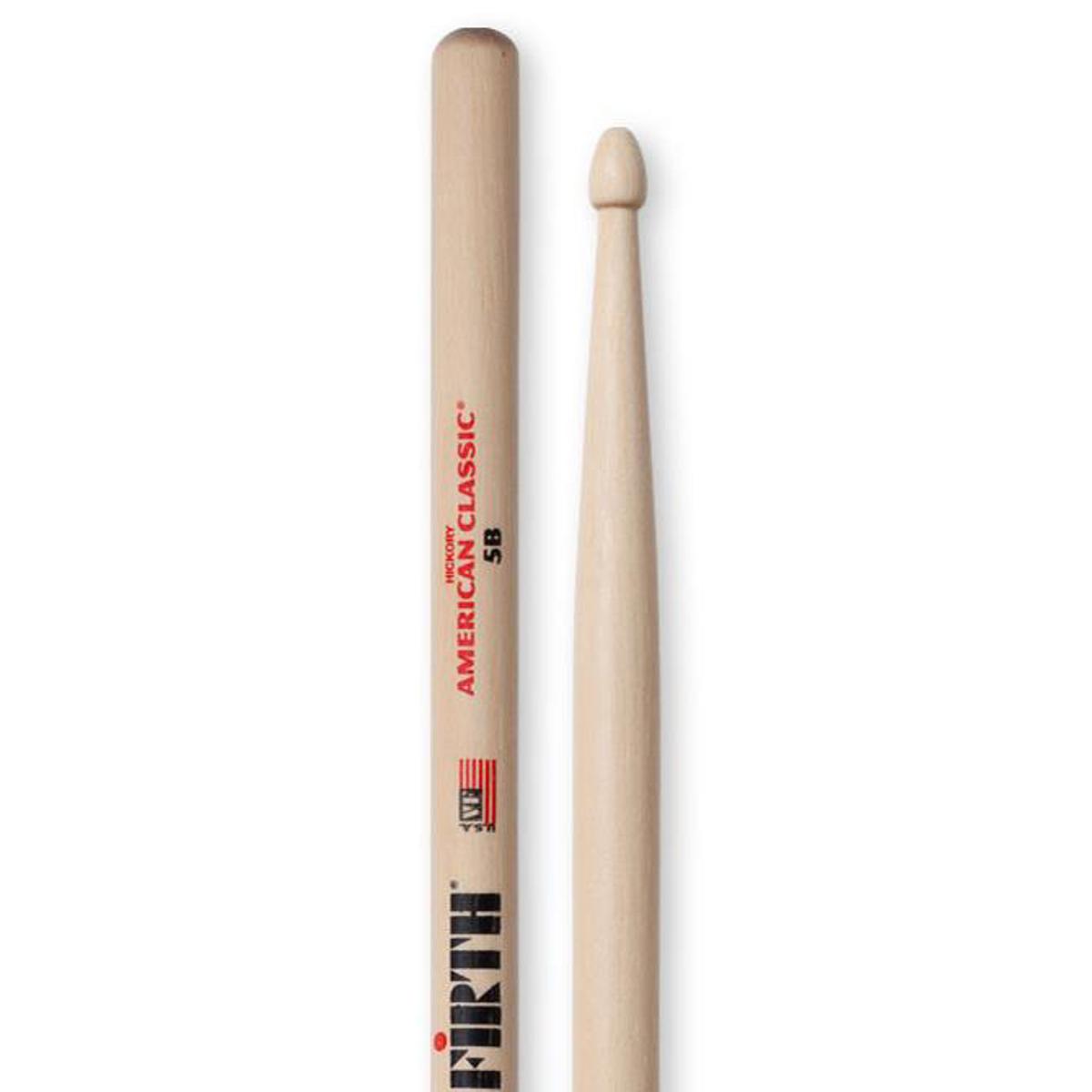 

Vic Firth American Classic Drum Sticks, 5B, Wood Tip, Pair