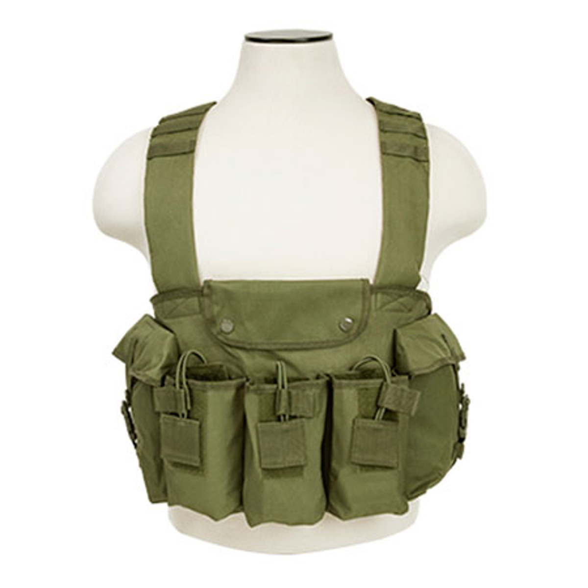 

NcSTAR Vism AK Chest Rig with Integrated Pouches, Green