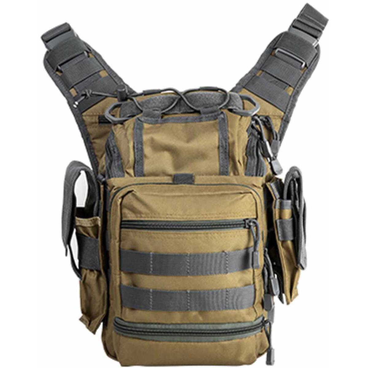 NcSTAR Vism First Responders Utility Bag, Tan with Urban Gray