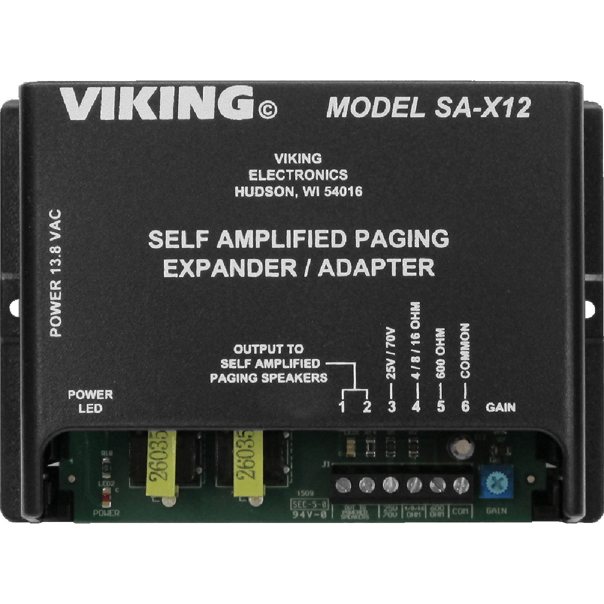 

Viking SA-X12 Self Amplified Paging System Expander/Adapter