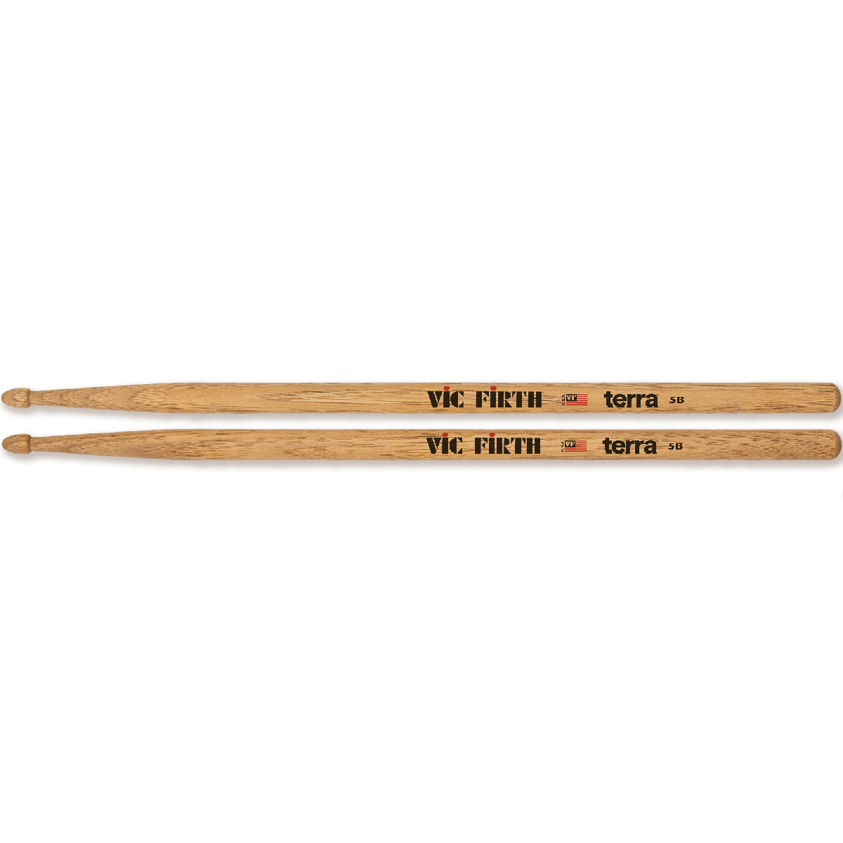 

Vic Firth American Classic Terra 5B Drumsticks, Wood Tip, 4 Pair w/Value Pack