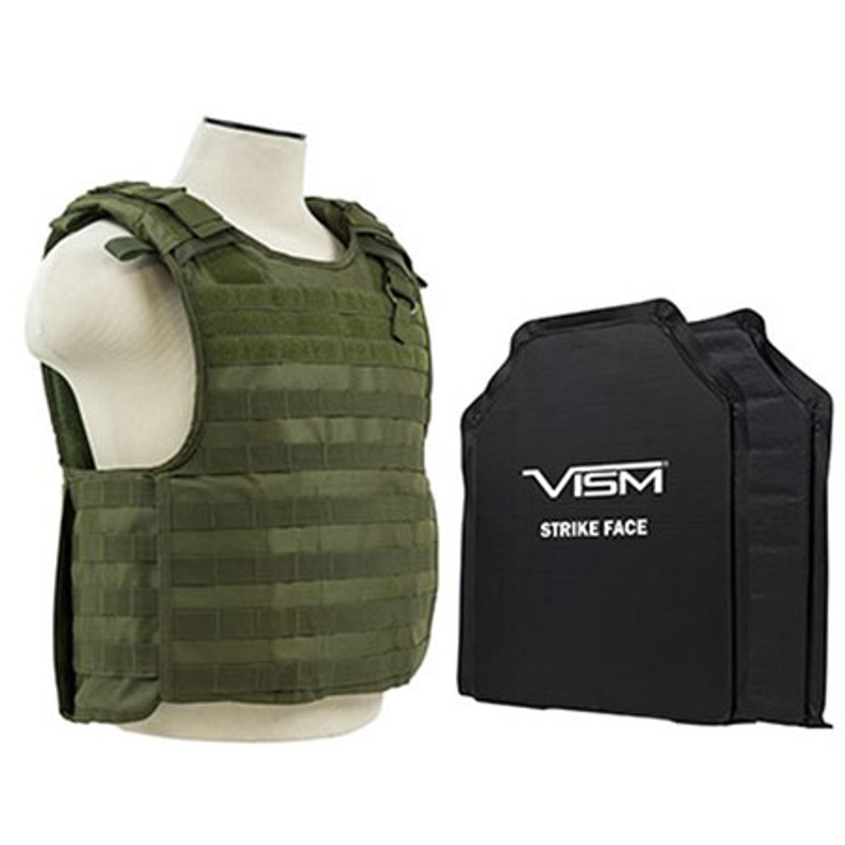 

NcSTAR Vism Quick Release Ballistic Plate Carrier Vest, 11x14" Soft Panels,Green