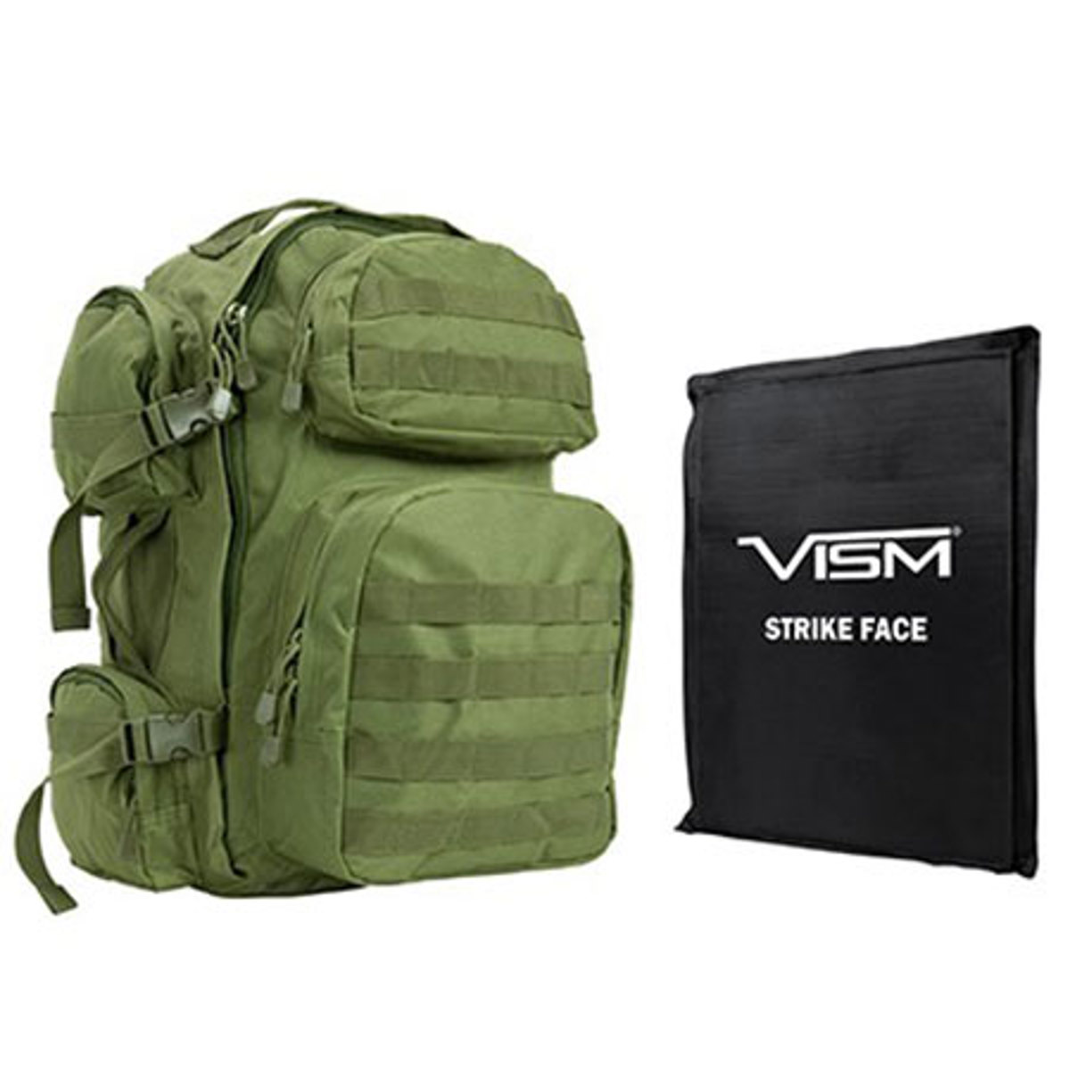 

NcSTAR Vism Tactical Backpack with 10x12" Soft Ballistic Panel, Green