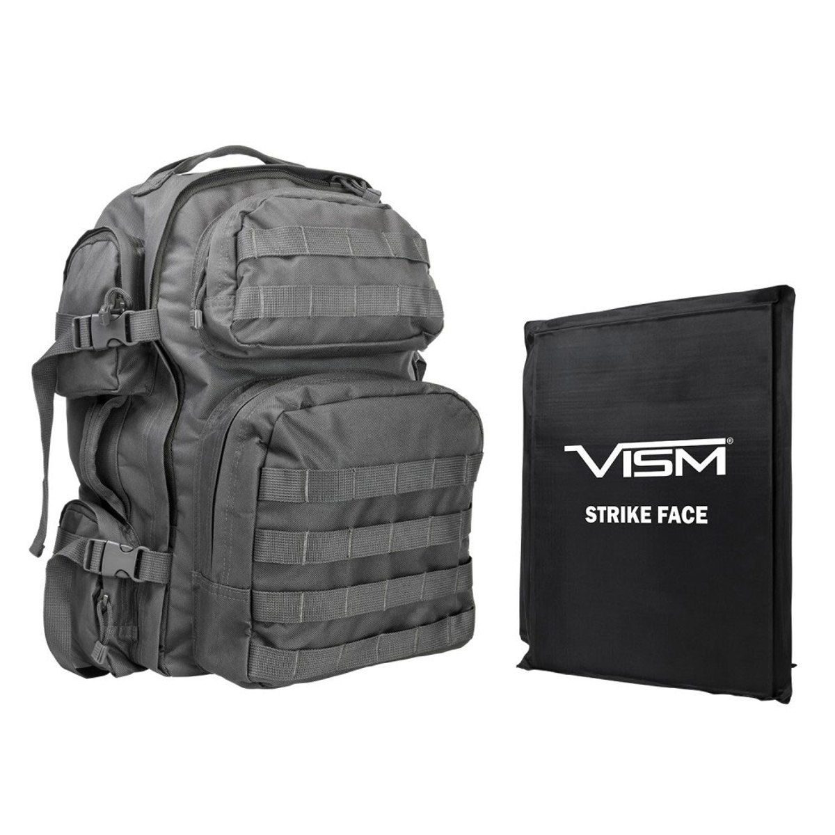 

NcSTAR Vism Tactical Backpack with 10x12" Soft Ballistic Panel, Urban Gray