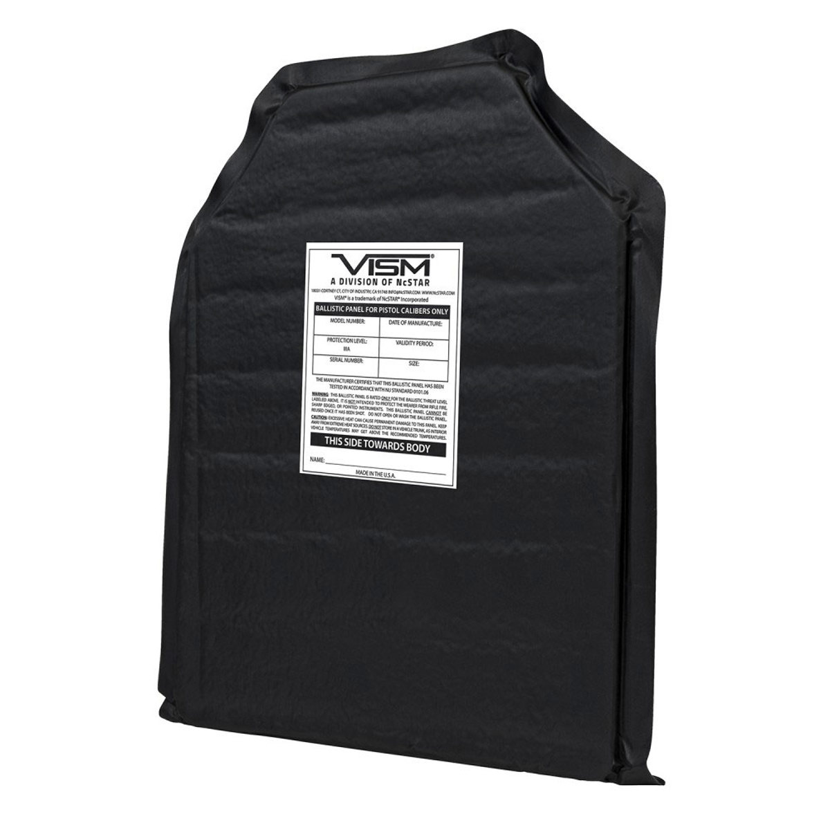 

NcSTAR Vism 11x14" Soft Ballistic Panel, Shooters Cut, Rated at Level IIIA