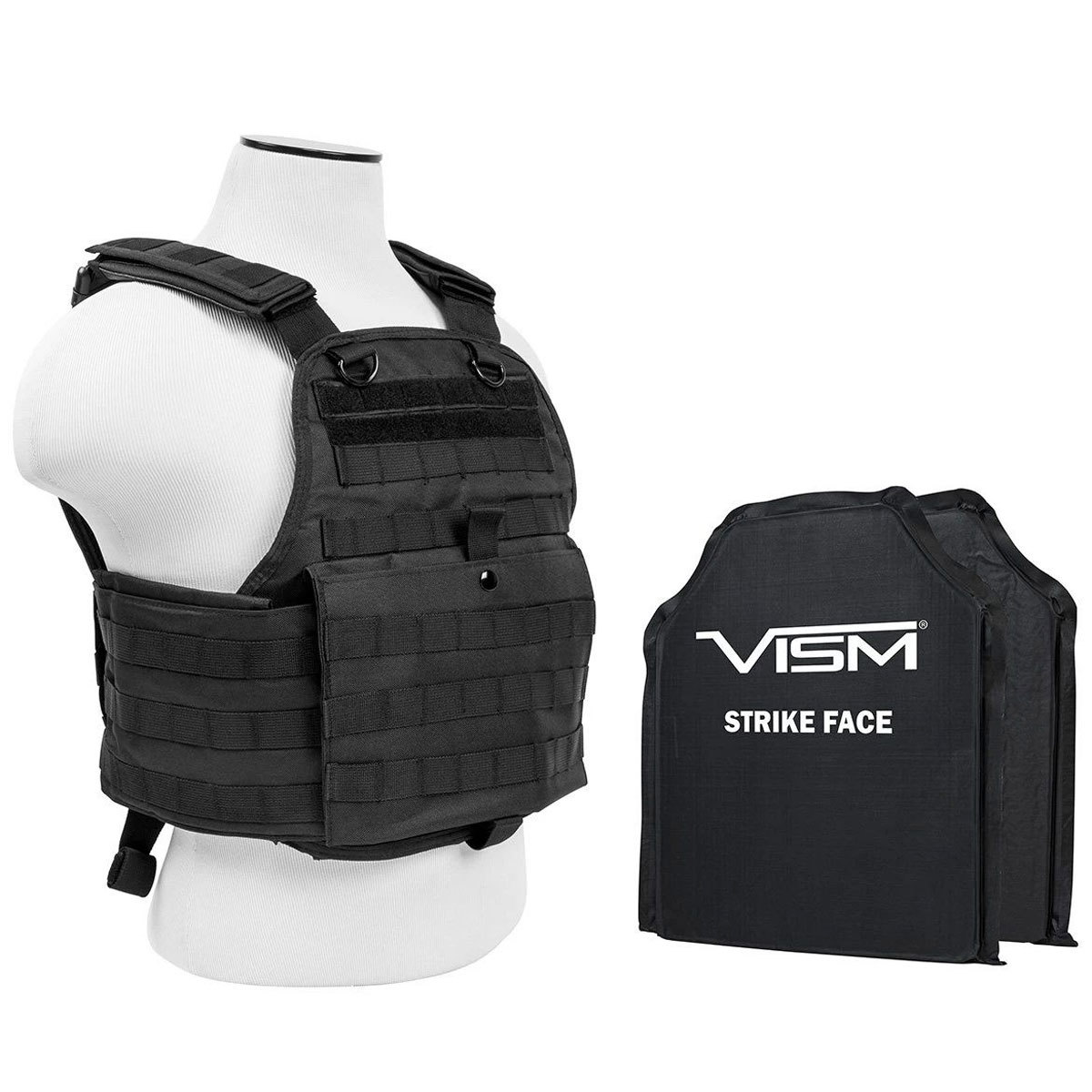

NcSTAR Vism Ballistic Plate Carrier Vest w/Two 10x12" Soft Panels, M-2XL, Black