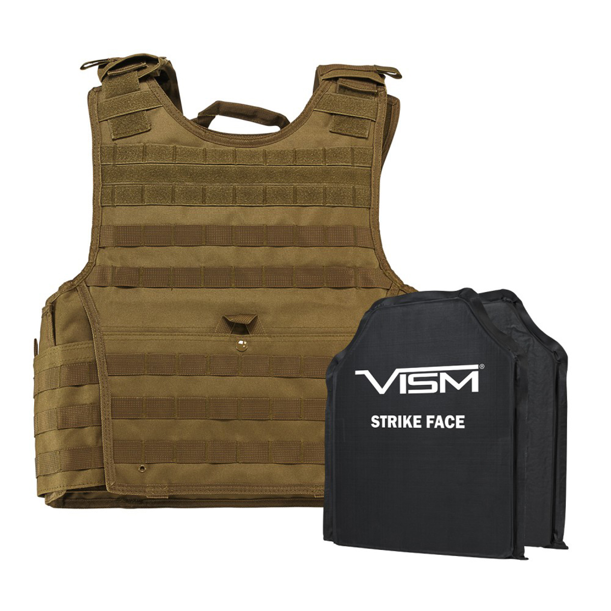 

NcSTAR Vism Expert Ballistic Plate Carrier Vest w/10x12" Soft Panels, 2XL+, Tan