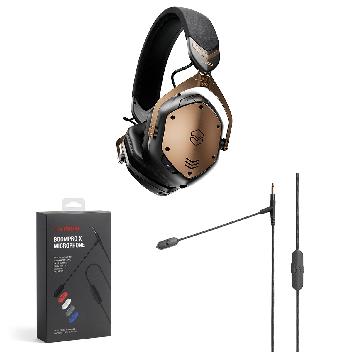 

V-MODA Crossfade 3 Wireless Over-Ear Headphones with BoomPro X Mic, Bronze Black