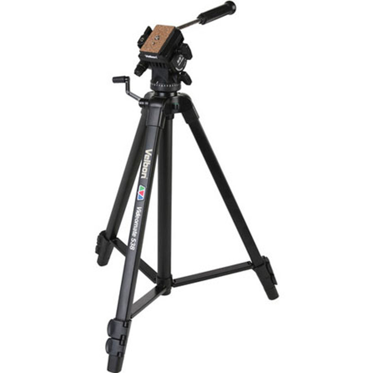 

Velbon Videomate 538/F 3-Section Al Tripod with Fluid Head, 6.61 lbs Capacity
