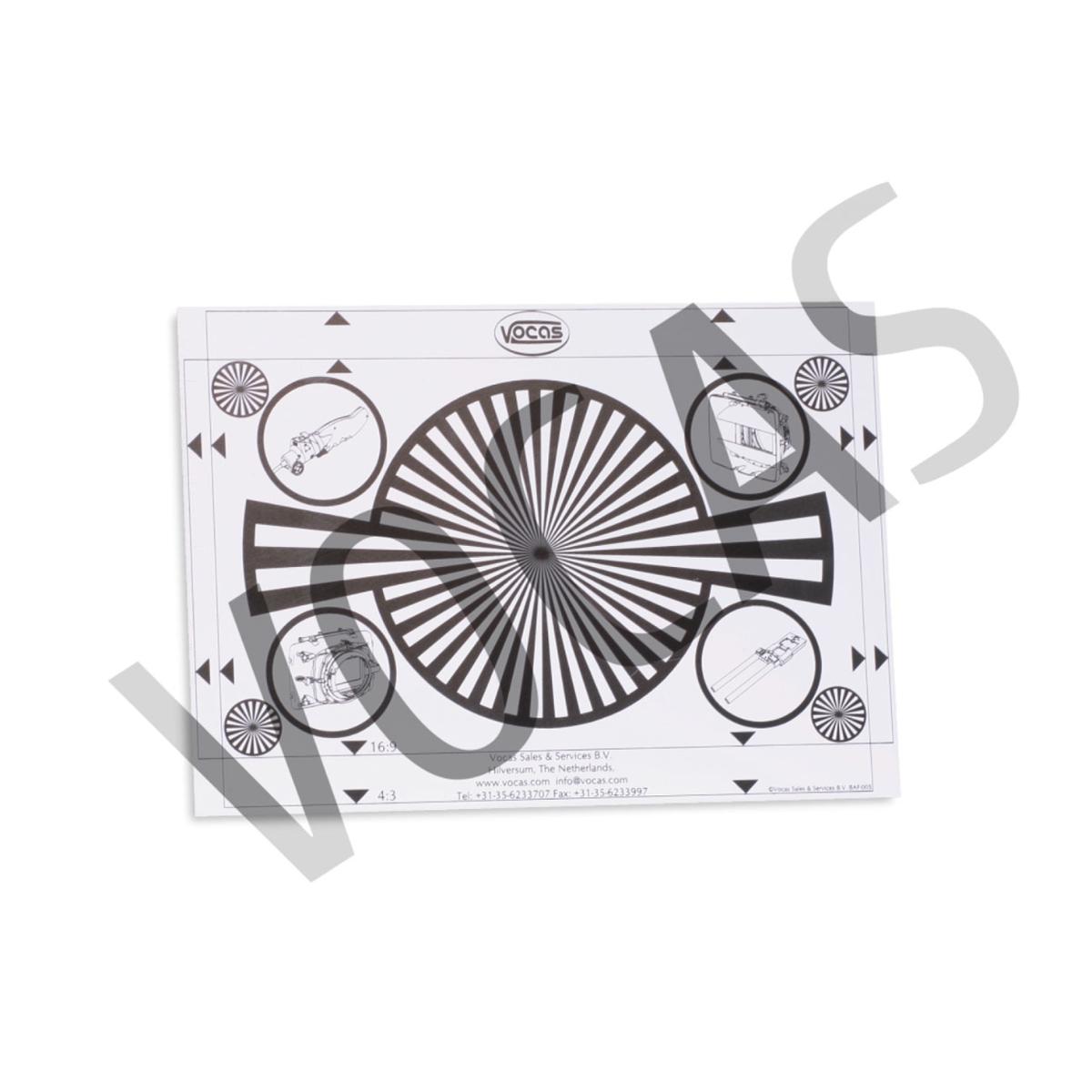 

Vocas A4 Backfocus Chart and White Card