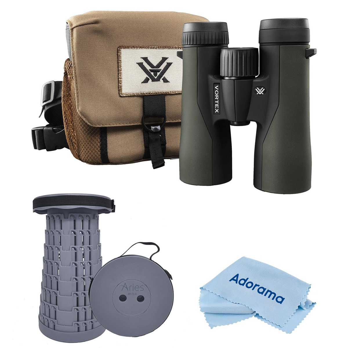 

Vortex Optics 10x42 Crossfire HD Roof Prism Binocular w/Telescoping Stool/Chair