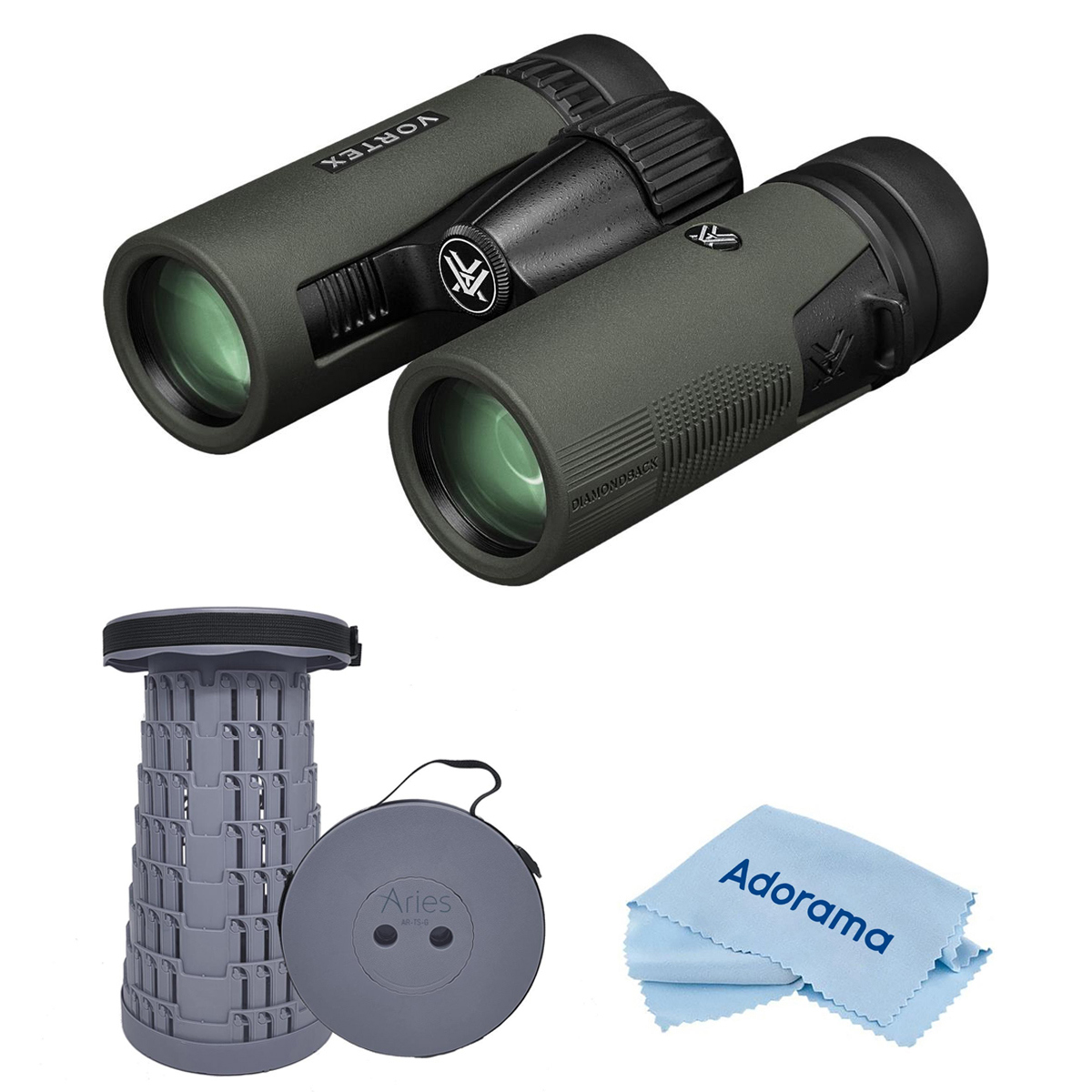 

Vortex Optics 8x32 Diamondback HD Roof Prism Binocular w/Telescoping Stool/Chair