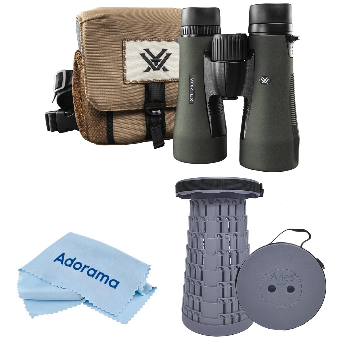 

Vortex Optics 12x50 DiamondbackHD Roof Prism Binocular,w/Telescoping Stool/Chair