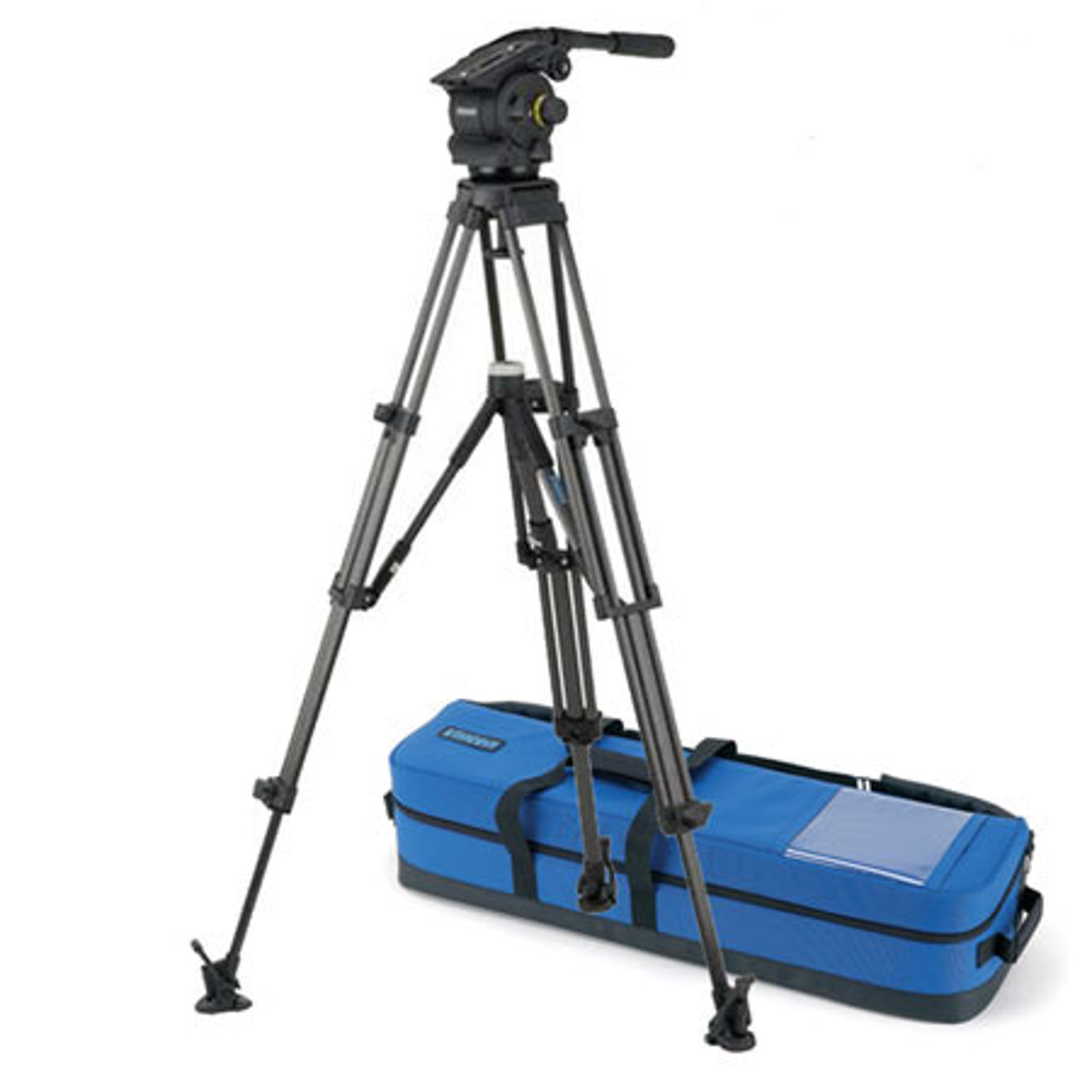 Vinten Vision 100 Fluid Head w/3-Section Al Pozi-Loc Tripod, Mid-Level Spreader -  VB100-AP2