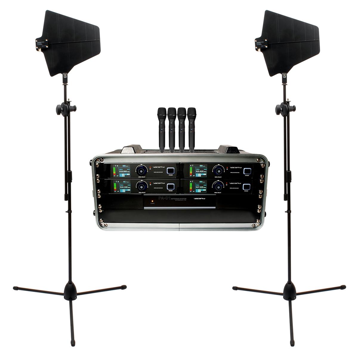 

VocoPro BenchMark-Quad Touring Grade Wireless System with 4x Handheld Tx