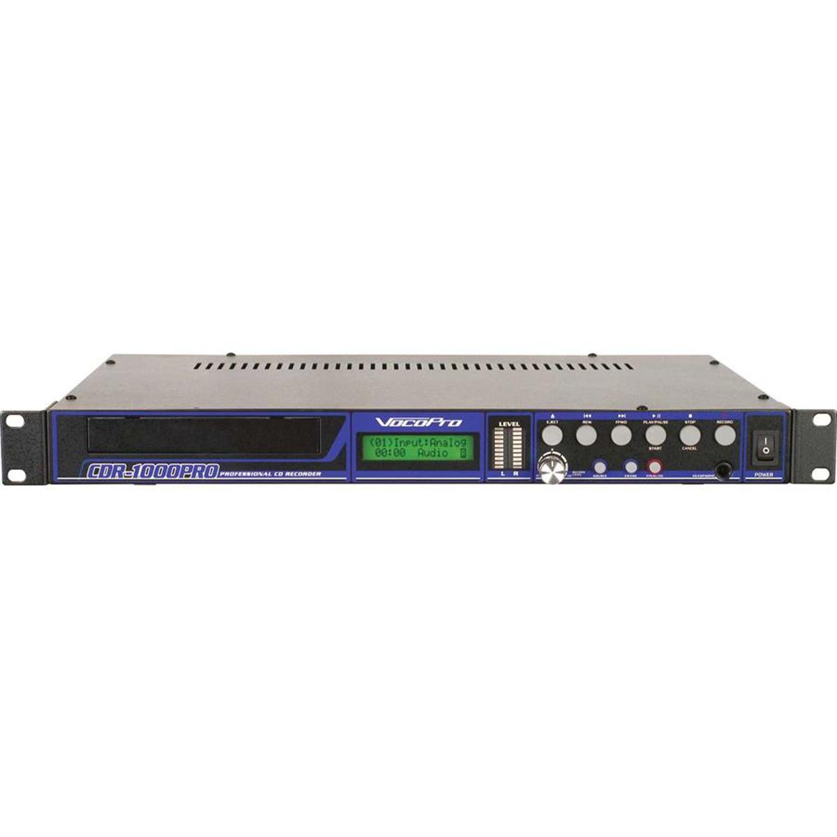 Image of VocoPro CDR-1000 PRO 1RU Professional Single Rack CD Recorder/Player