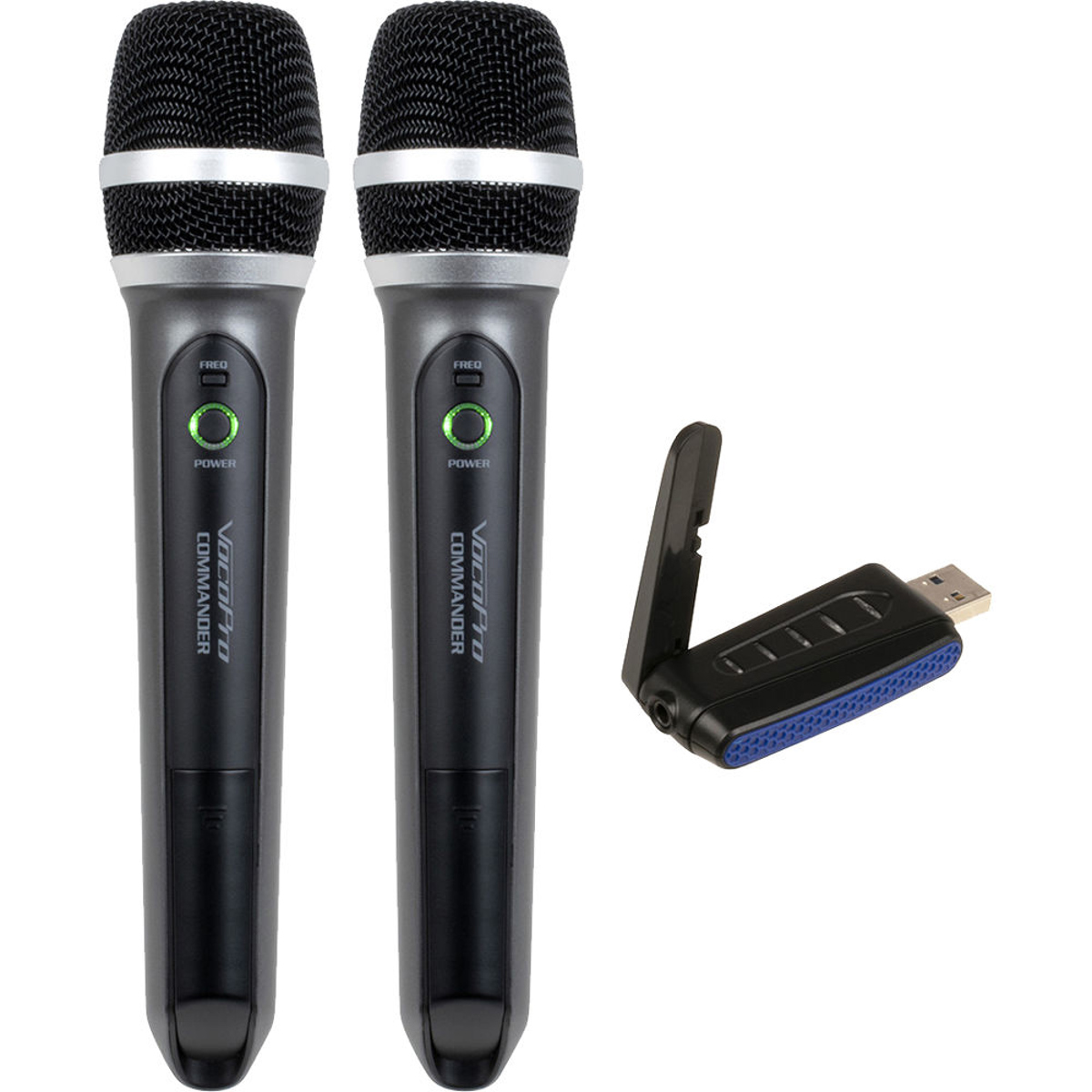 

VocoPro Commander Handheld Mic with Built-In Tx & USB Receiver, 902 to 921.5MHz