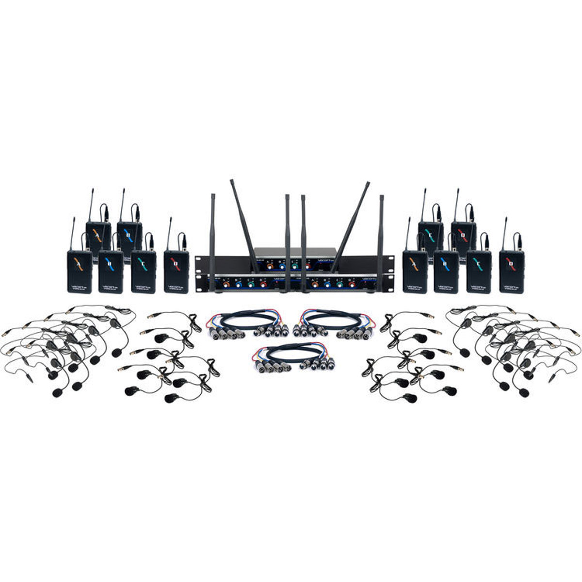 

VocoPro Digital-Play-12 Twelve-Channel UHF Digital Headset and Lapel Mic System