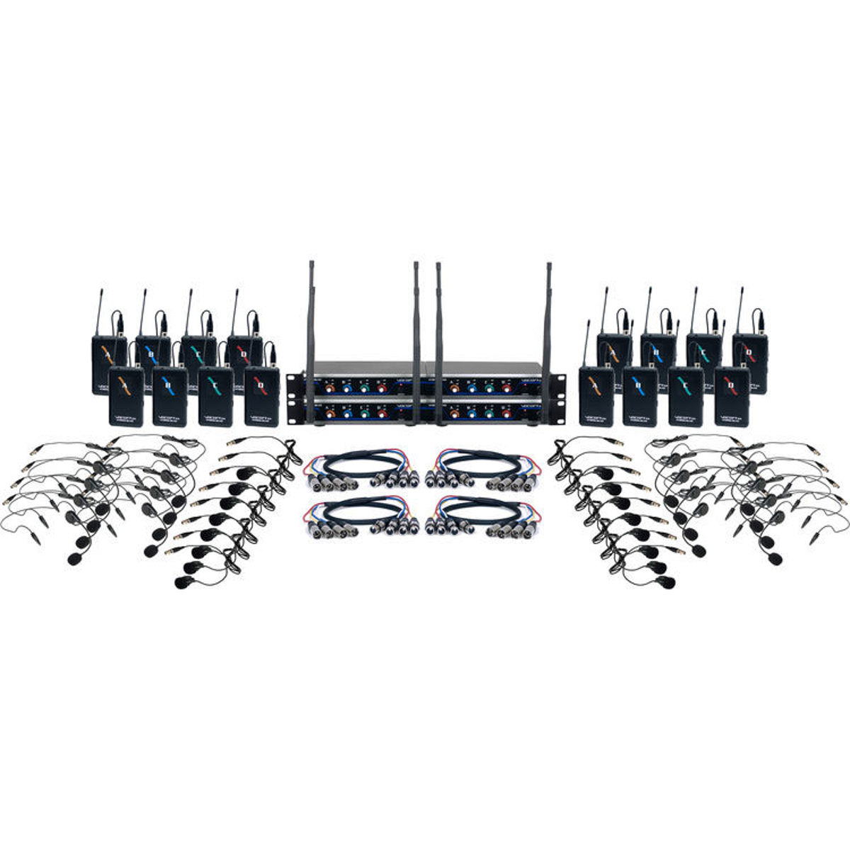 

VocoPro Digital-Play-16 Sixteen-Channel UHF Digital Headset and Lapel Mic System