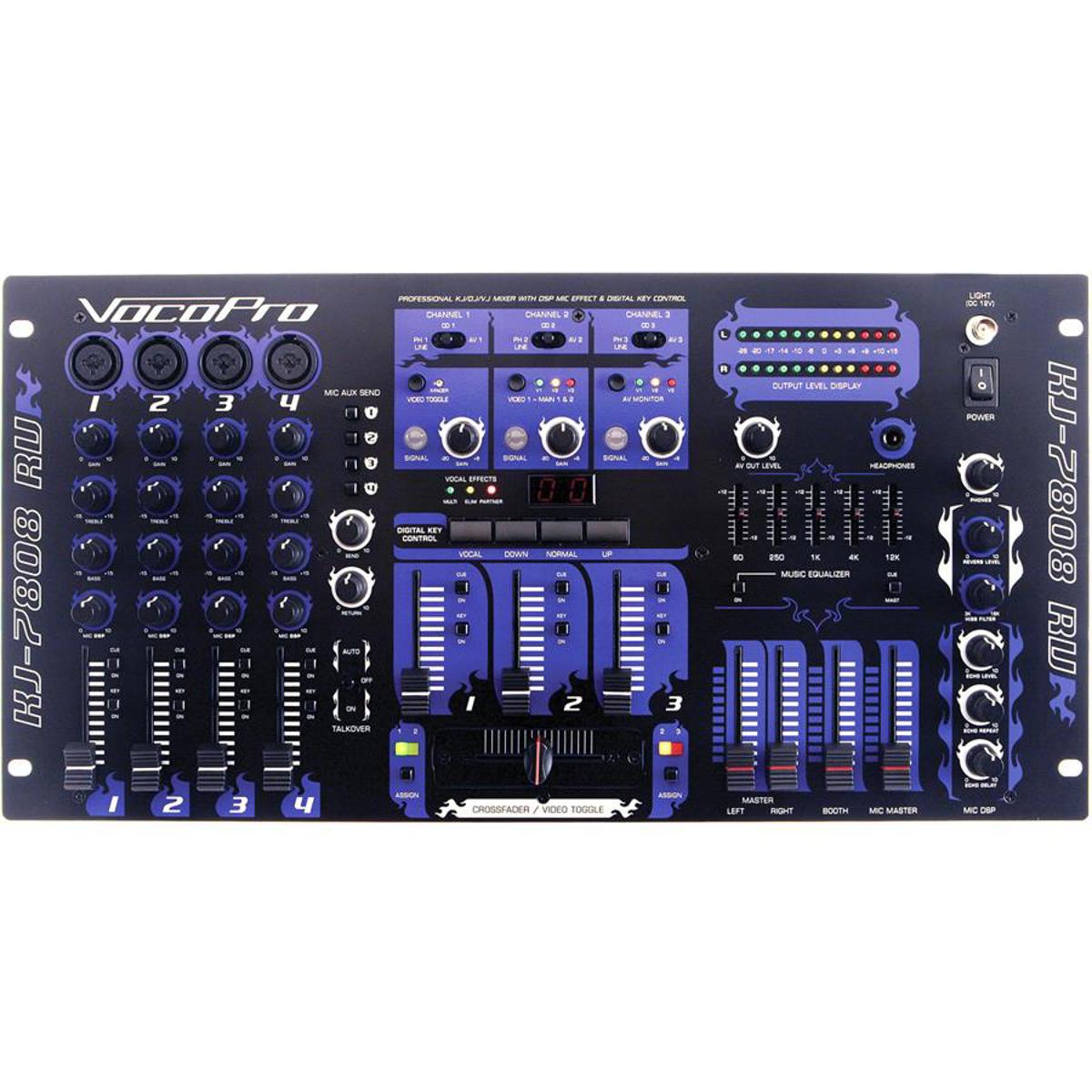 

VocoPro KJ-7808 RV Professional KJ/DJ/VJ Mixer