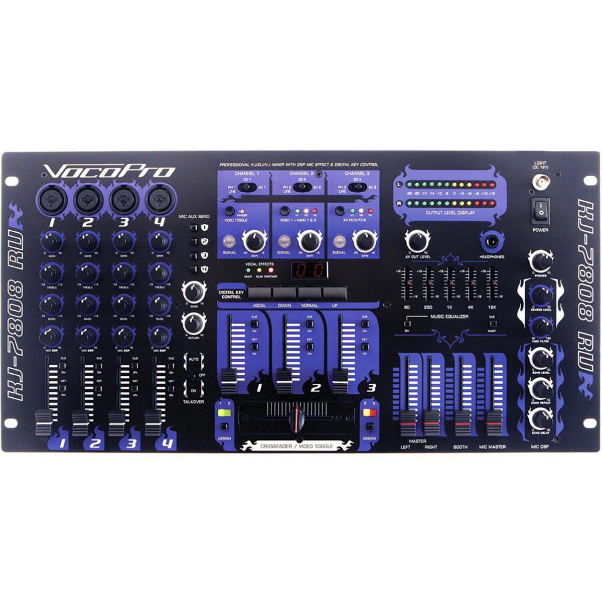 Image of VocoPro KJ-7808 RV Professional KJ/DJ/VJ Mixer