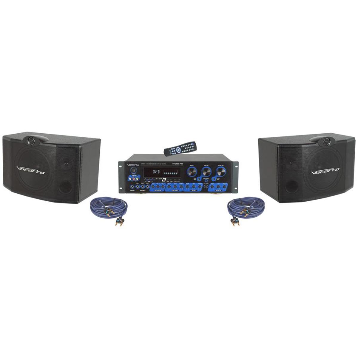 

VocoPro KR-3808 PRO 300W Digital Karaoke Mixing Amplifier with 2x SV-500 Speaker