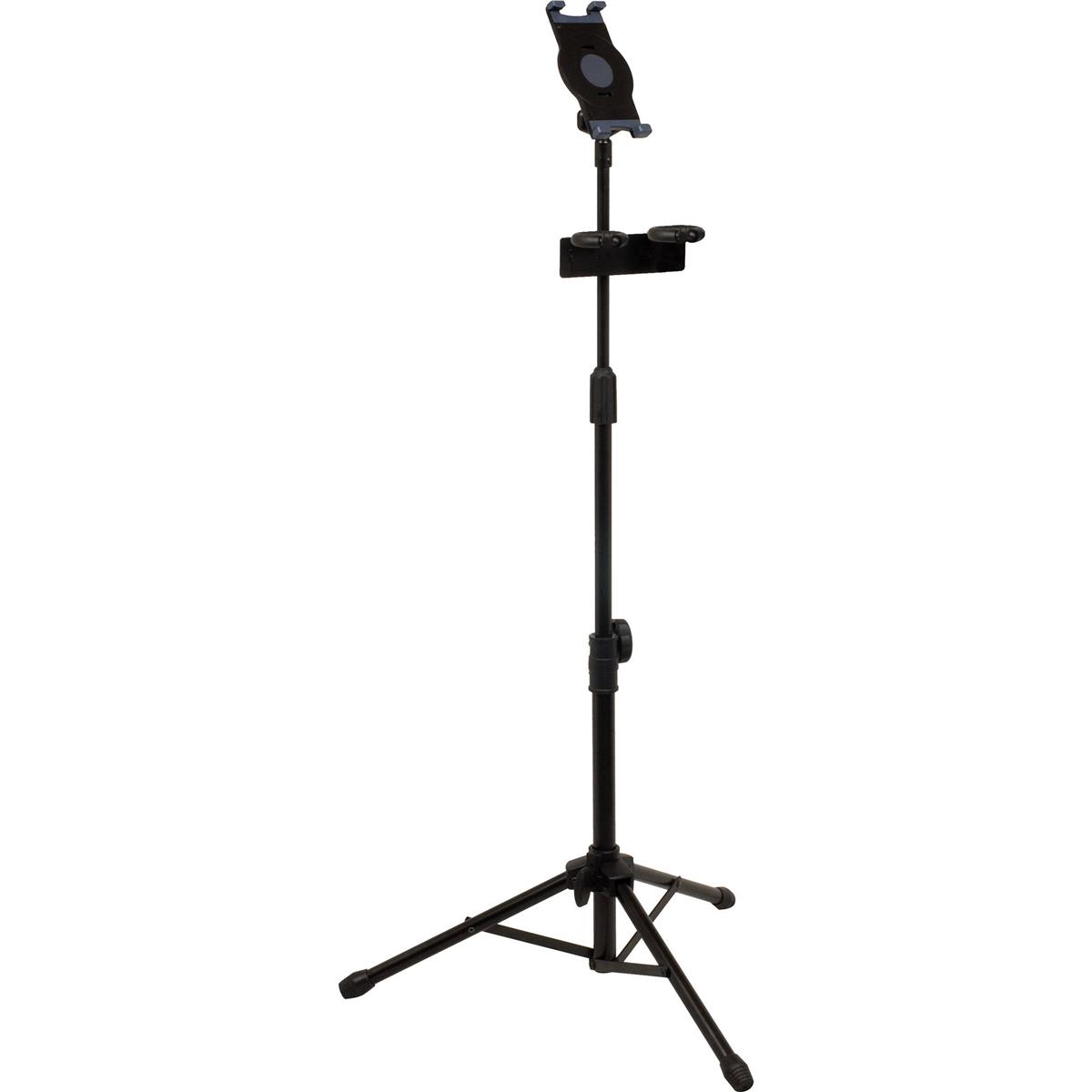 Image of VocoPro Universal Tablet Tripod Stand with Dual Mic Holder