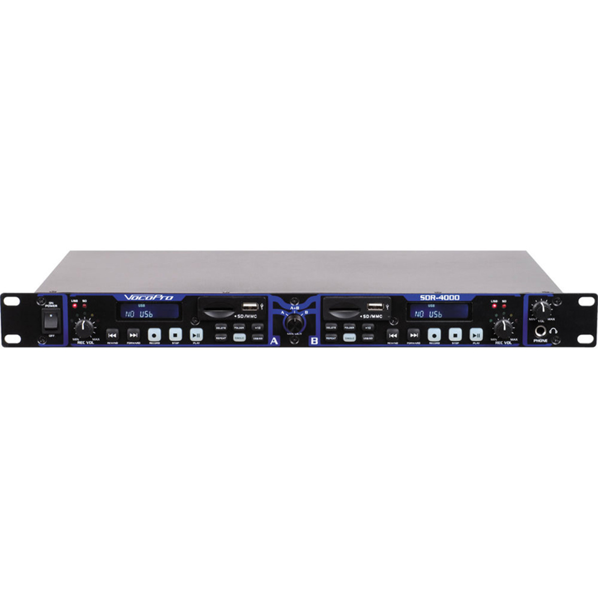 

VocoPro SDR-4000 Dual Digital USB and SD Audio Recorder and Player