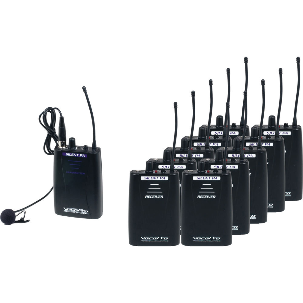 

VocoPro SilentPA-TOUR10 16 Channel UHF Wireless Audio Broadcast System
