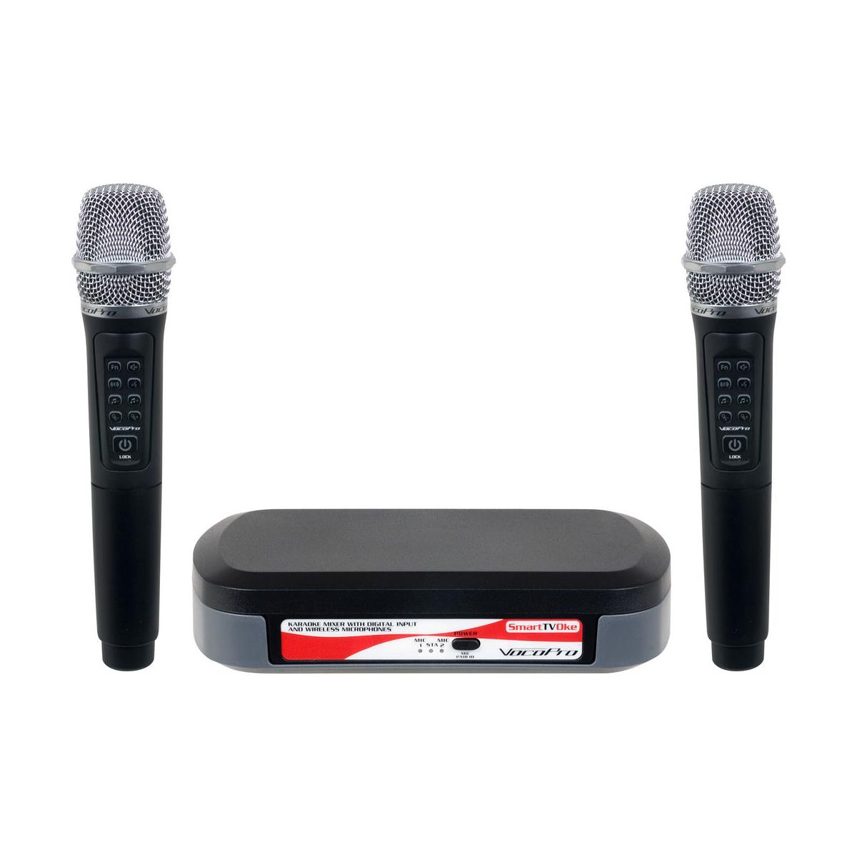Karaoke Mixer with Digital Input and Wireless Microphones - VocoPro SMARTTVOKE