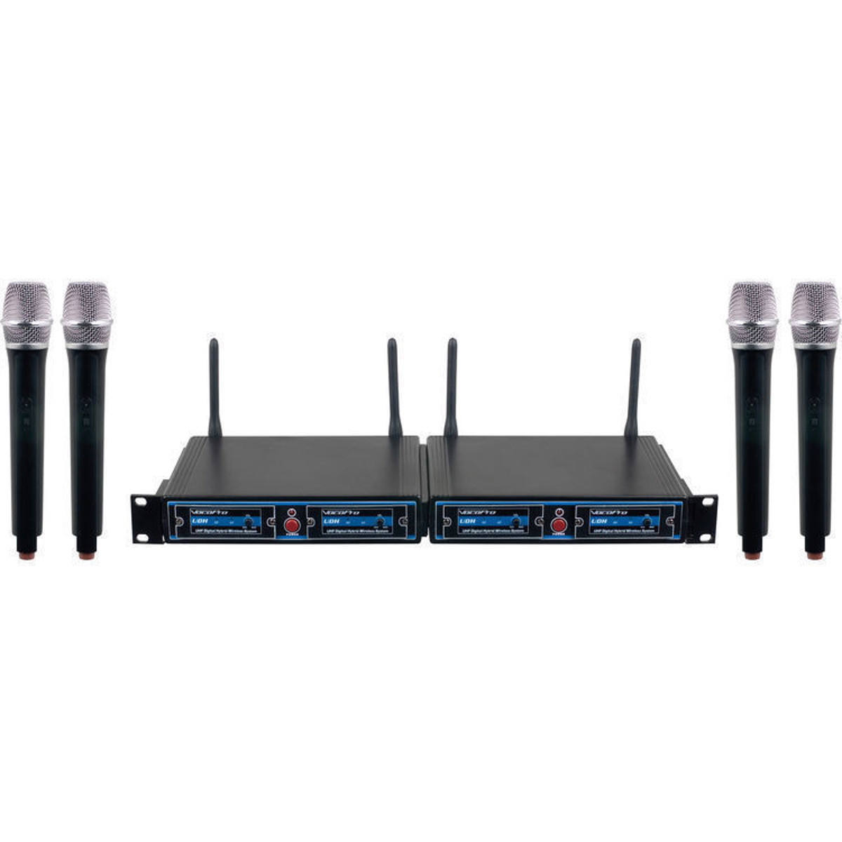 

VocoPro UDH-CHOIR 4 UHF/DSP Hybrid Handheld Wireless Microphone System in a Bag