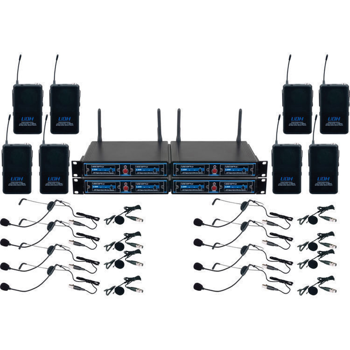 

VocoPro UDH-PLAY 8 UHF/DSP Hybrid Bodypack Wireless Microphone System in a Bag