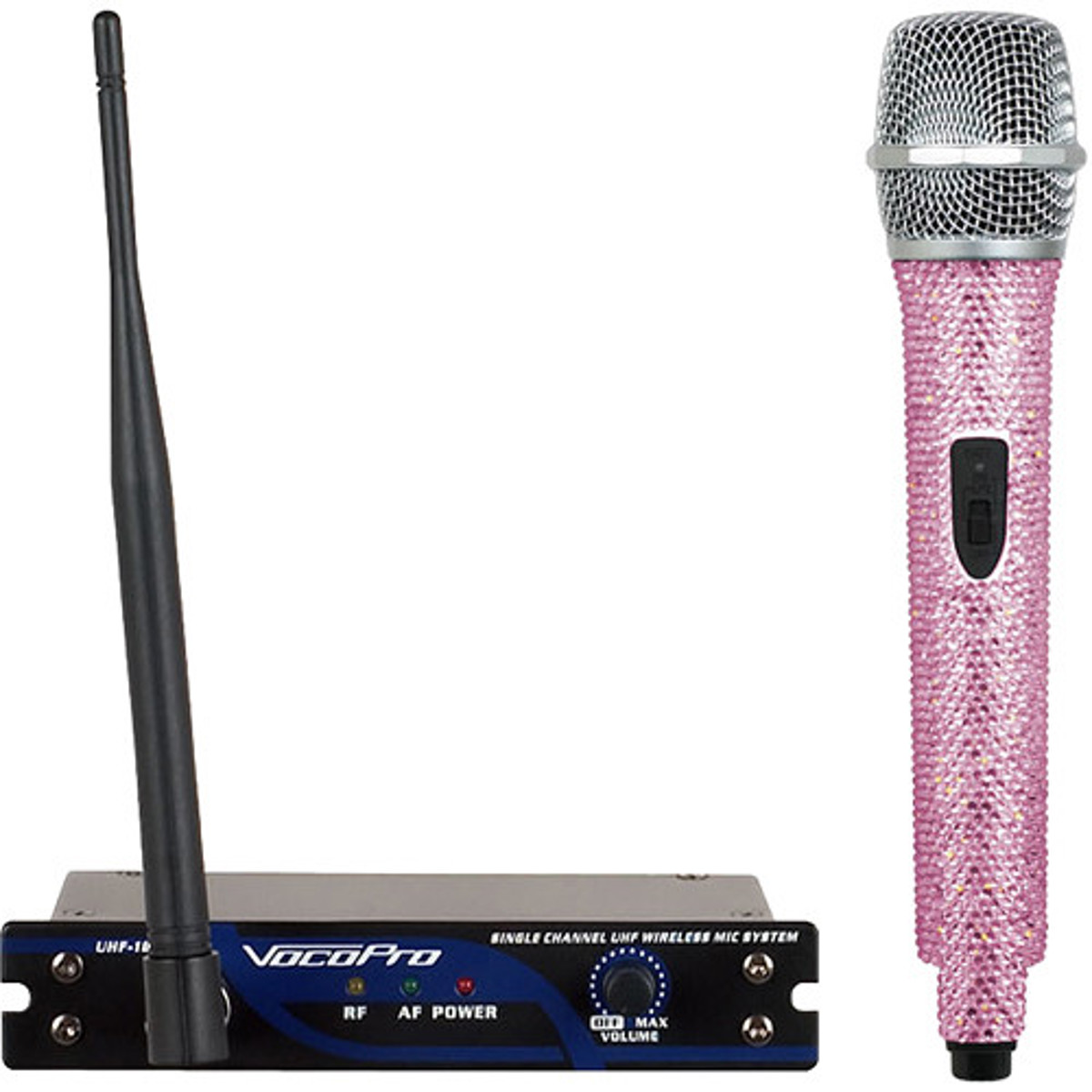 

VocoPro UHF-18-DIAMOND-9B Single-Channel Wireless Mic System, 904.6MHz, Pink
