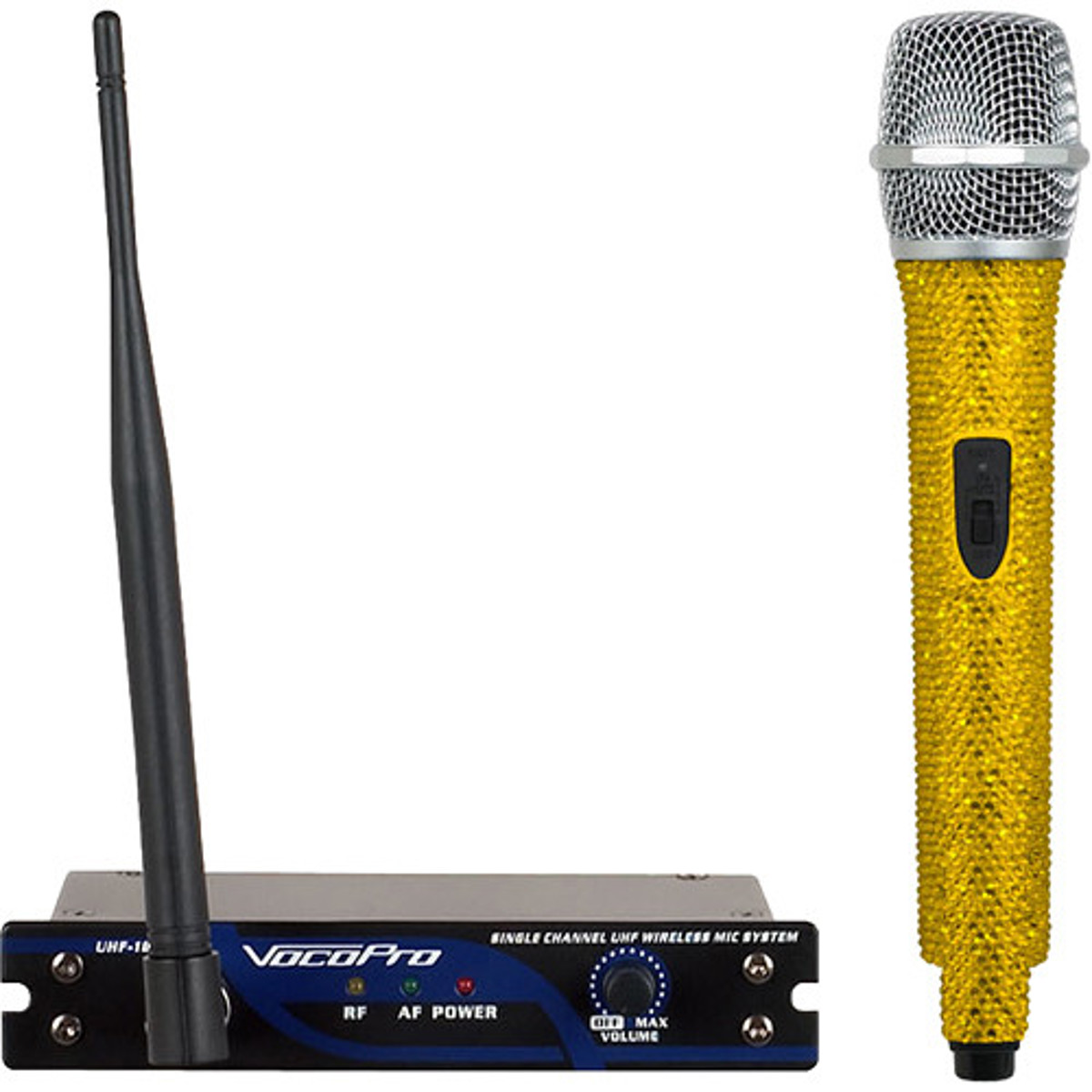 

VocoPro UHF-18-DIAMOND-9J Single-Channel Wireless Mic System, 905.8MHz, Amber