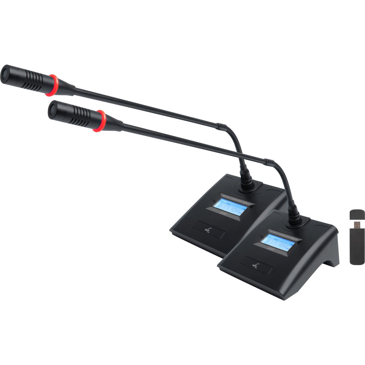 Image of VocoPro USB-CAST Dual Wireless USB Conference Mic System