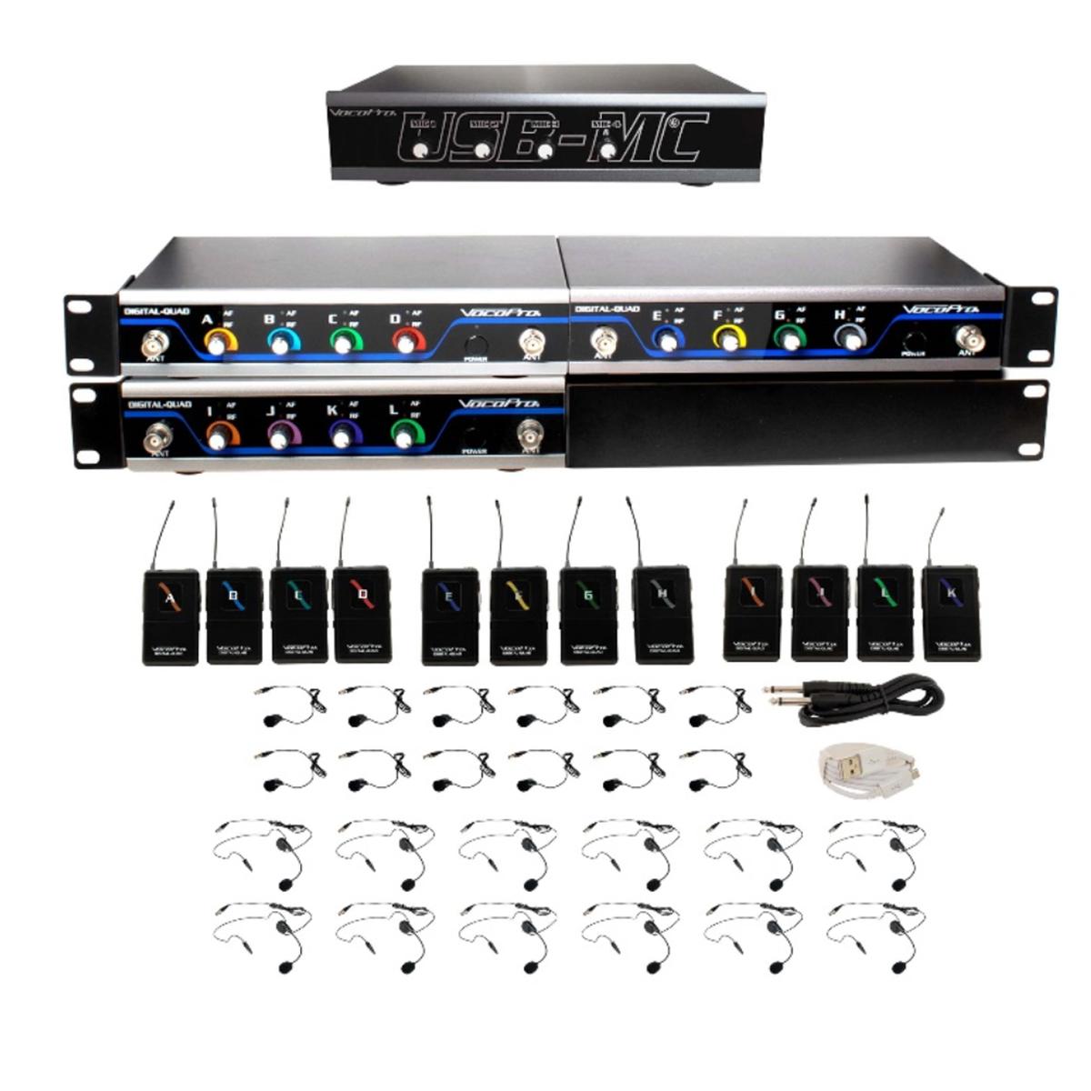 

VocoPro USB-Play 12-Channel Wireless Headset & Lavalier Microphone System