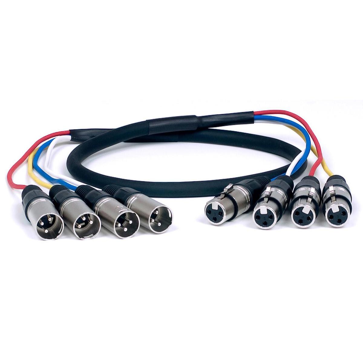 

VocoPro 6' XLR Cable with Four Color Coded Connectors
