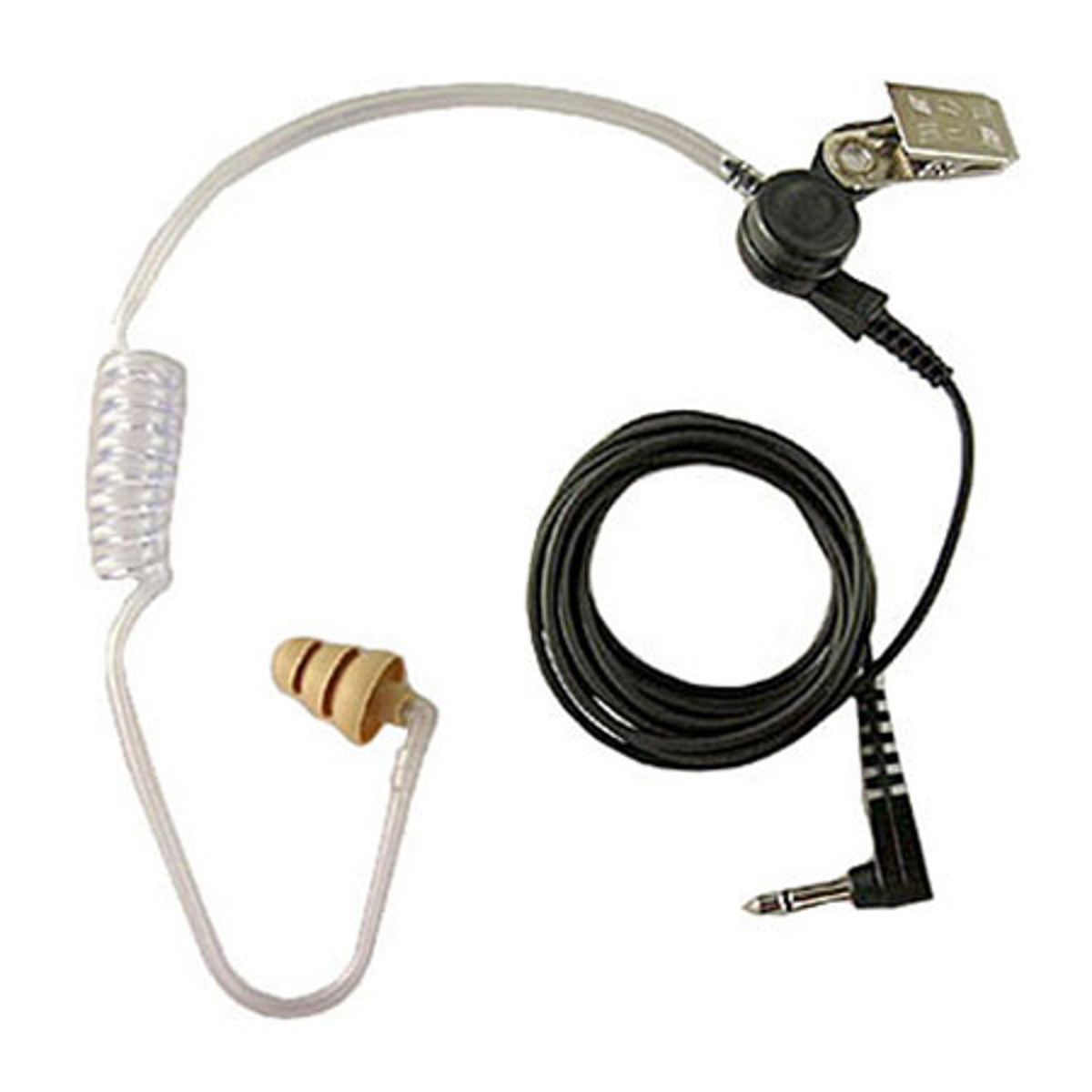 

Voice Technologies VT610TC125 Straight cable Monitor Earphone, Black