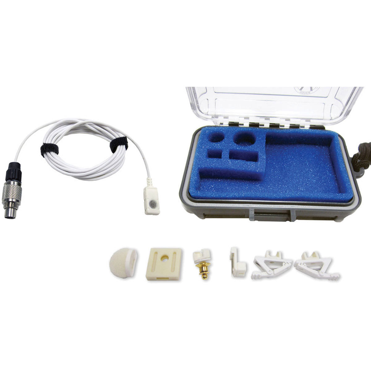 

Voice Technologies VT506 Omni Lavalier Mic with Binder 5-pin Connector, White