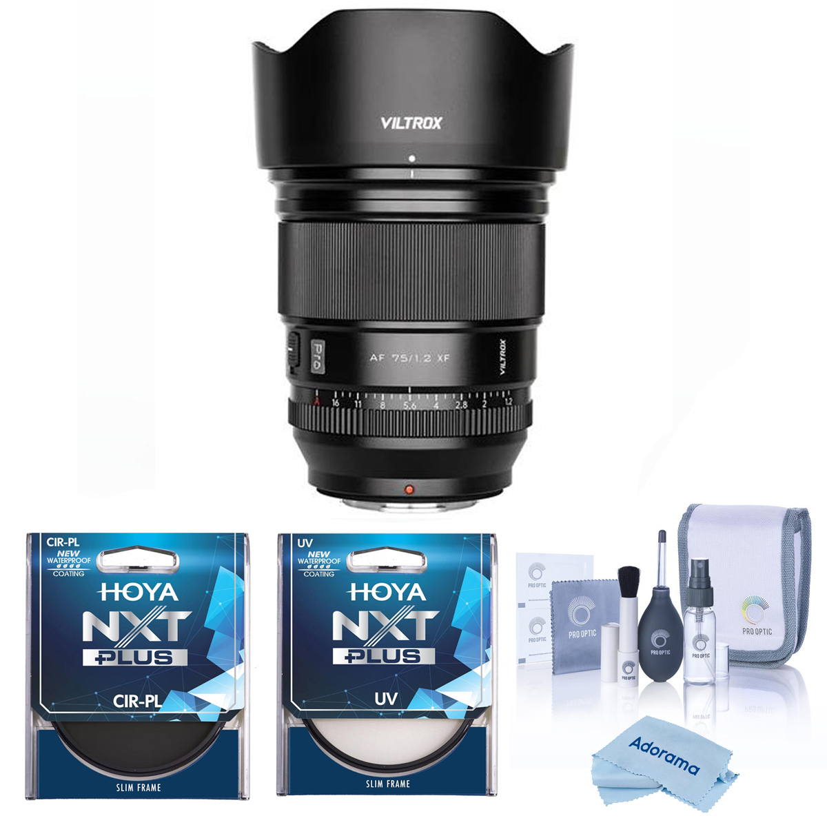 

Viltrox Pro AF 75mm f/1.2 XF Lens for Fujifilm X, Bundle w/77mm UV & CPL Filters