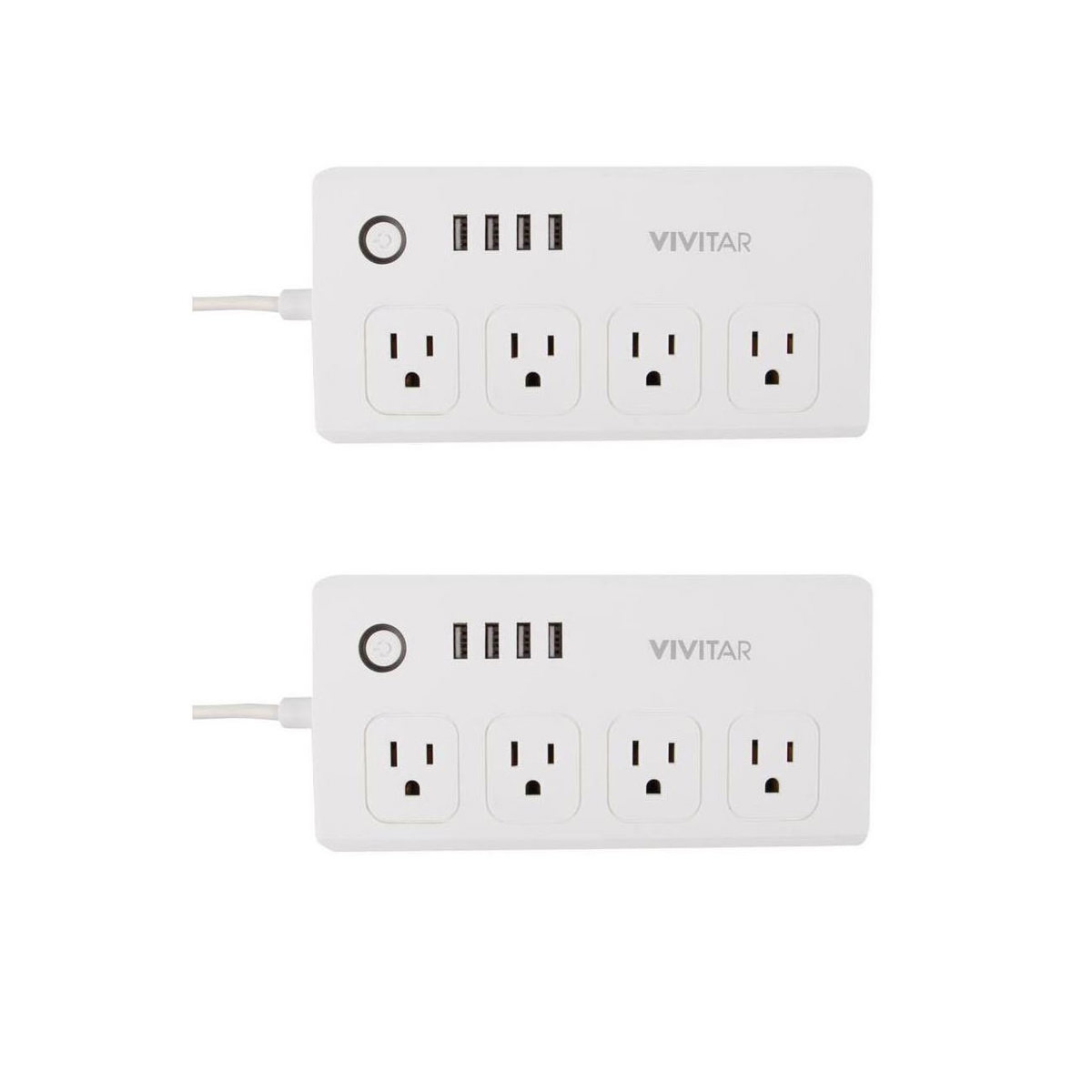 

Vivitar 2 Pack HA-1007 Wi-Fi Smart Multi Plug Power Strip with 4 USB Ports