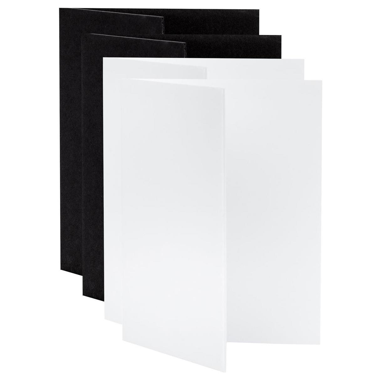 

V-FLAT WORLD V-Flat World Tabletop V-Flat Small (18"x12"), 4-Pack, 2-White & 2-Black