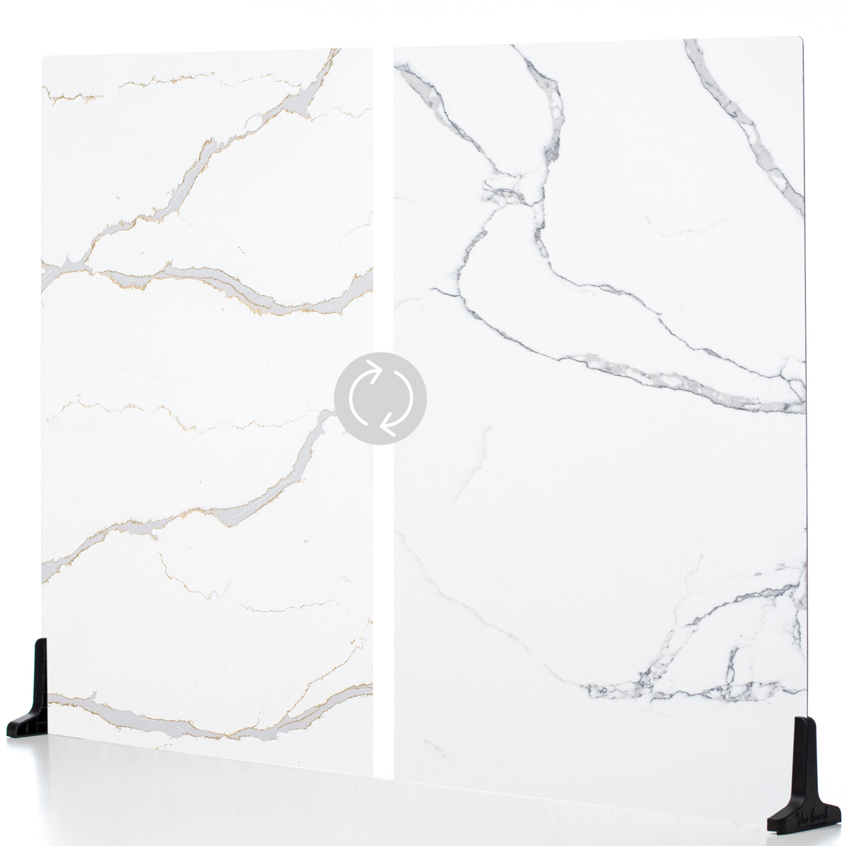 

V-FLAT WORLD Duo Board - 30x40" Surface Board, Carrara Blue/Calacatta Gold