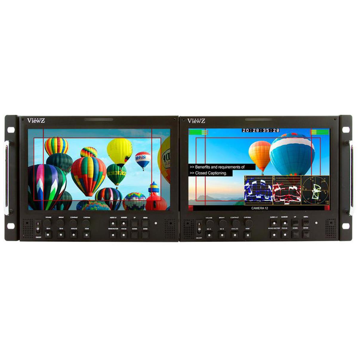 

ViewZ VZ-090RM-P 9" 4U 3G-SDI Dual Multi-purpose HD 8-Bit Rackmount Monitor