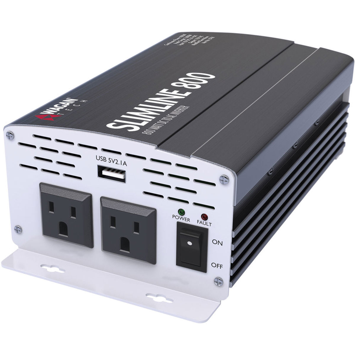 Image of Wagan SlimLine 800W 12 VDC to 115 VAC Power Inverter