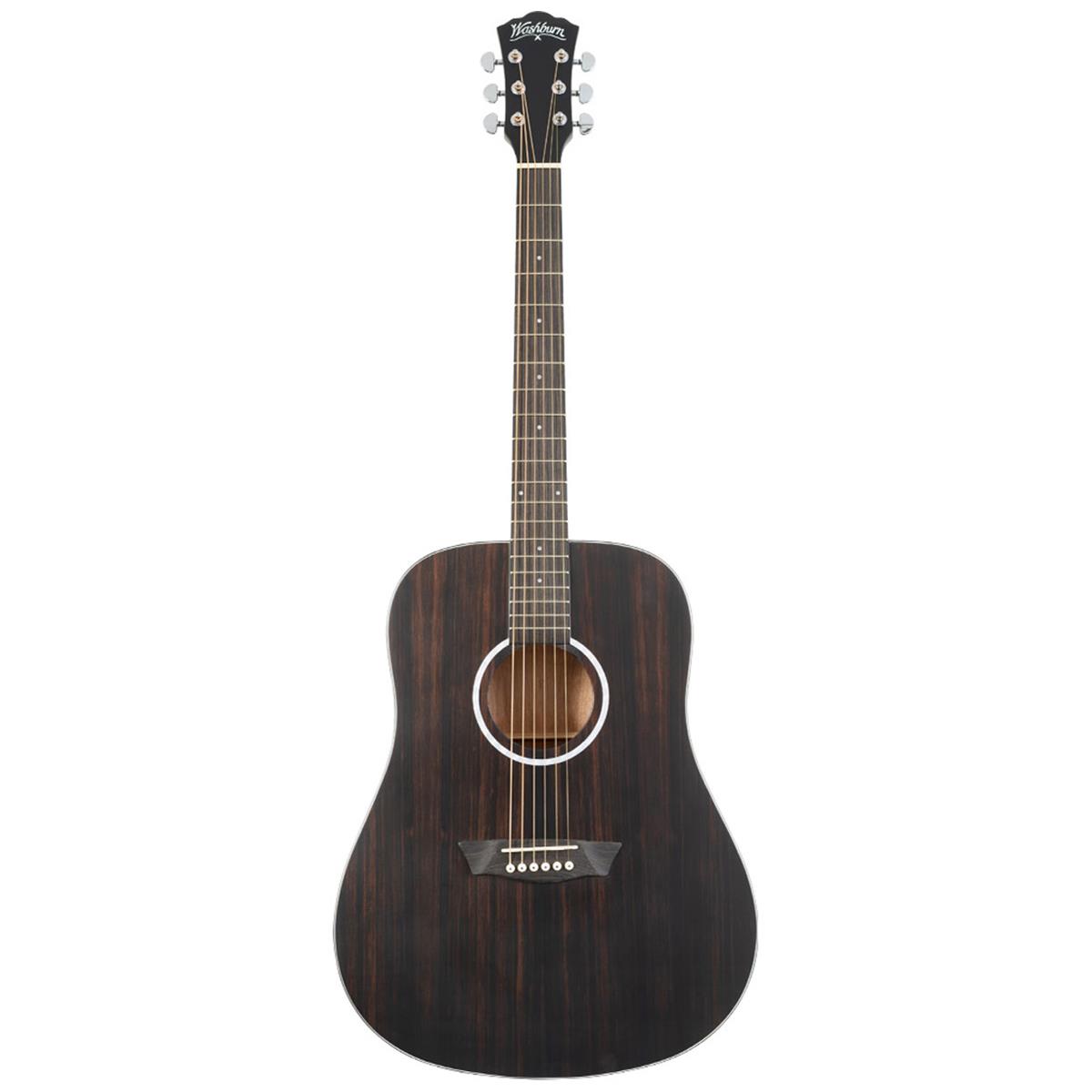 Washburn Deep Forest Ebony D Acoustic Guitar, Striped Ebony -  DFED-U