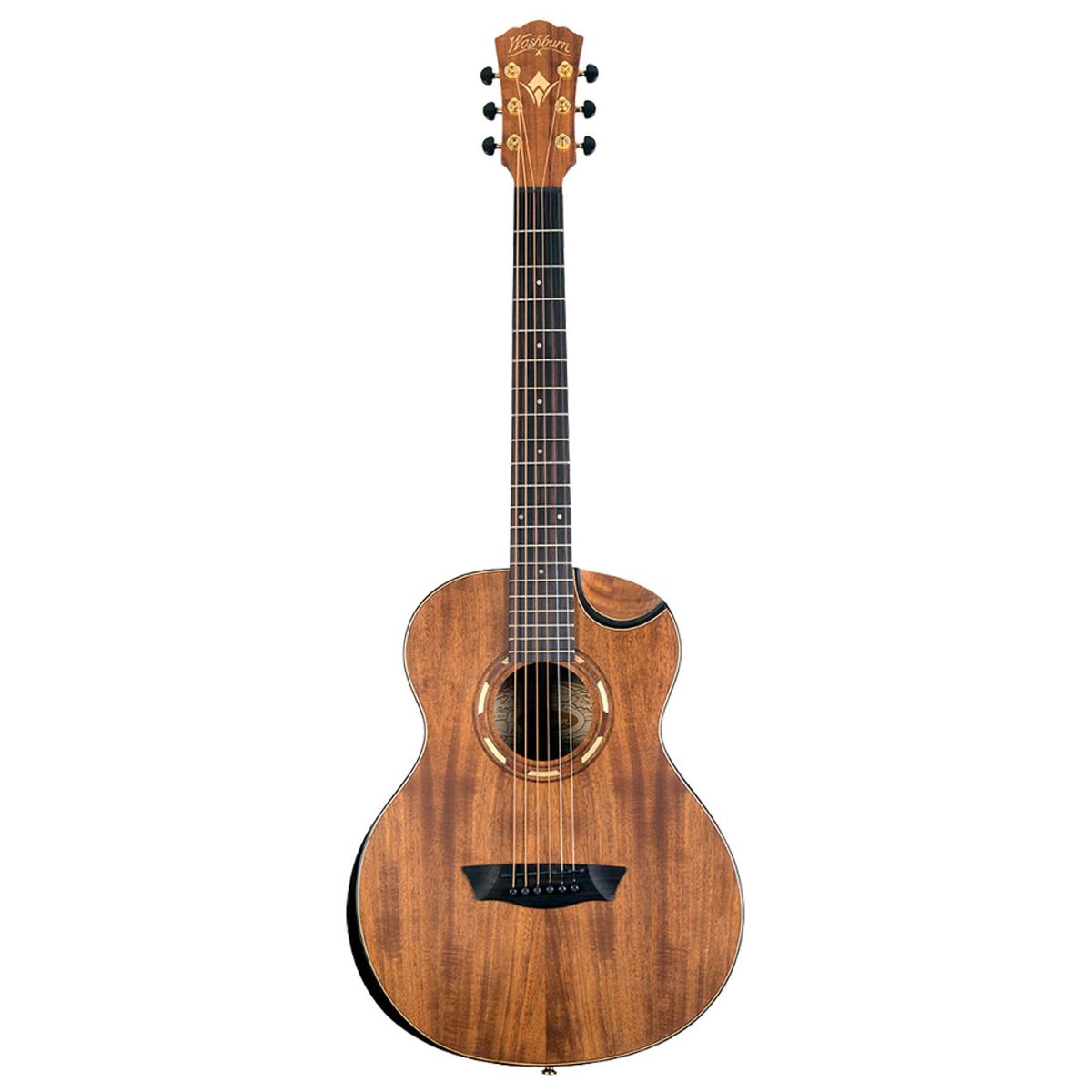 Washburn Comfort WCGM55K Dreadnought Semi Cutaway Acoustic Guitar, Natural -  WCGM55K-D-U