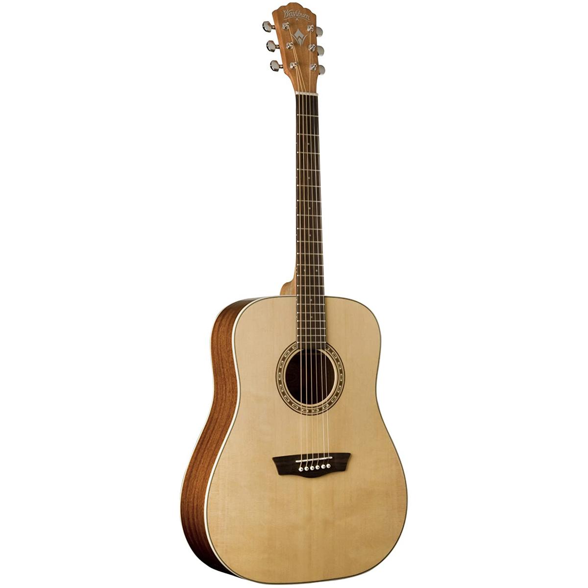 Washburn Harvest Series D7S Dreadnought Acoustic Guitar, Natural -  WD7S-A-U