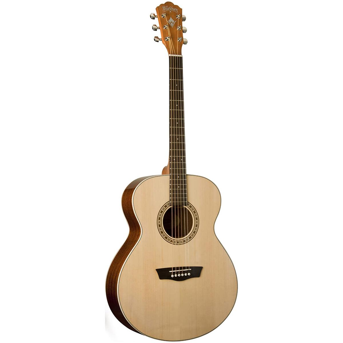 Washburn Harvest Series G7S Grand Auditorium Acoustic Guitar, Natural -  WG7S-A-U